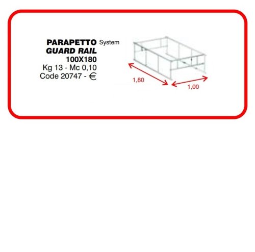 Parapetto completo per ponteggio Marchetti serie System 100x180