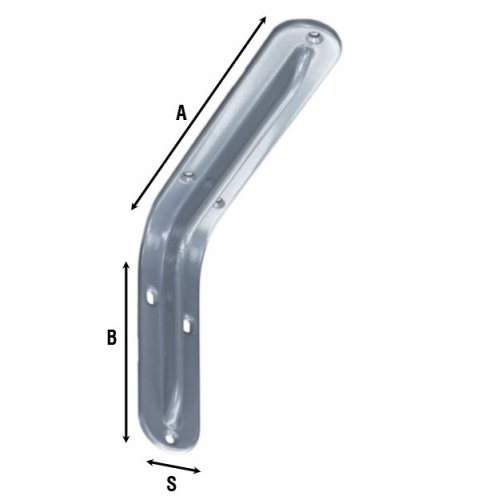 Mensole in acciaio verniciato bianco Aldeghi 2522VB - mm 150