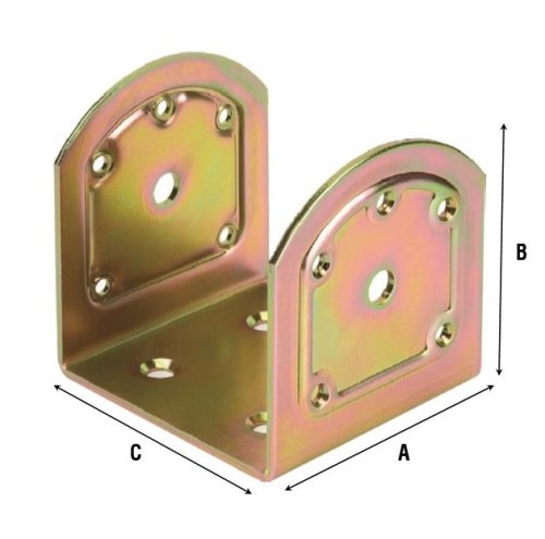 Giunzioni ad U in acciaio tropicalizzato Aldeghi 761AT - mm 90x90