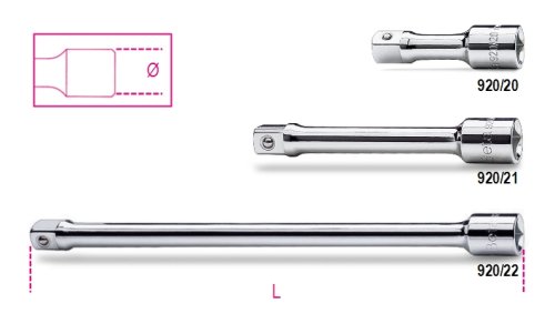 Prolunga quadro maschio-femmina 1/2" BETA 920 - L. mm 75