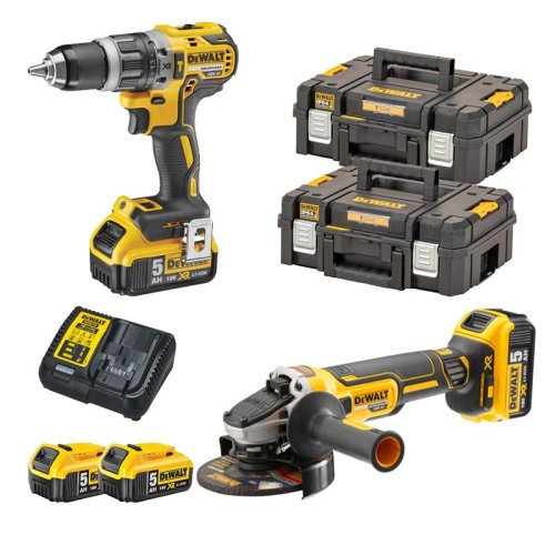 Dewalt DCK2153P2T-IT kit avvitatore DCD796P2 + smerigliatrice DCG405NT