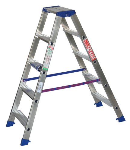 Scala in alluminio Marchetti Gaudì 5 gradini mt 1,30