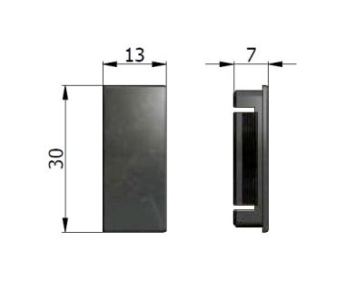Tappo frontale per serrature solo catenaccio Omec 01431
