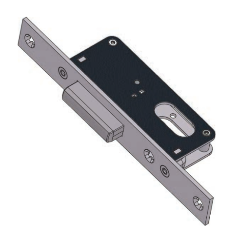 Serratura per montanti solo catenaccio Omec 355 - frontale 16 mm