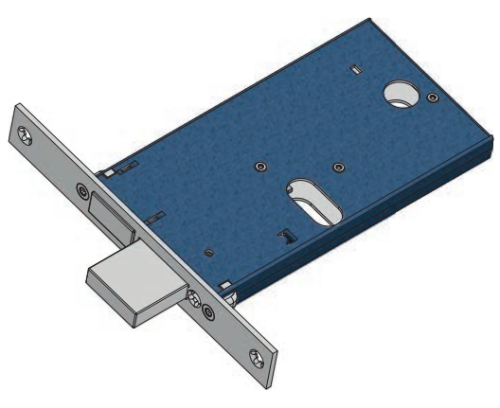 Serratura per fasce solo catenaccio Omec 371 FR16 mm