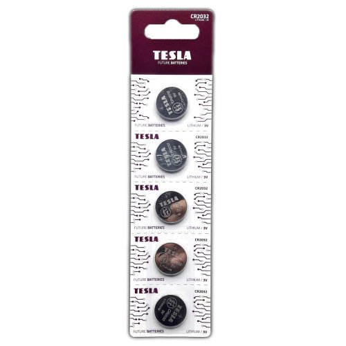 Batterie a bottone 3V TESLA CR2032 LITIO (5 pezzi)