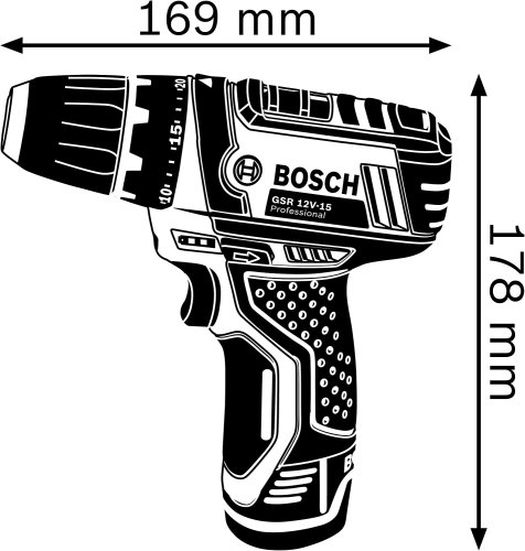 Trapano avvitatore Bosch GSR 12V-15 FC (fornito in valigetta senza batterie)