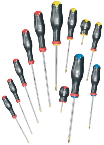 Serie 12 cacciaviti USAG 324 SH12 TAGLIO-CROCE-POZIDRIV