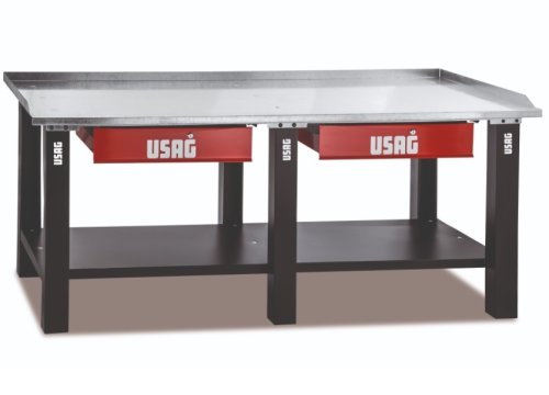 Banco da lavoro con piano in acciaio e cassetti Usag 506 BAC 2000