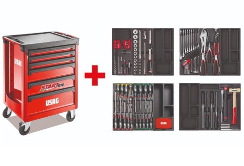 Carrello portautensili Usag 516 ST6PM assortimento autoripazione 154PZ