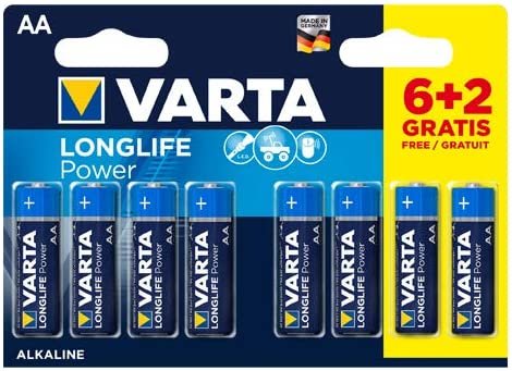 Batterie alcaline VARTA LONGLIFE stilo AA (8 pezzi)
