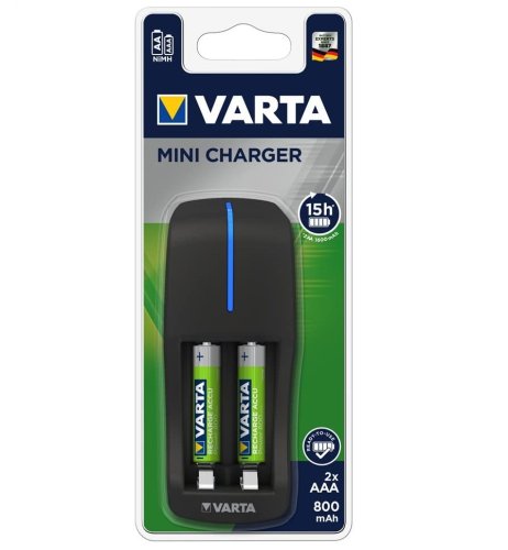 Caricabatterie con 2 pile VARTA MINI CHARGER AA e AAA