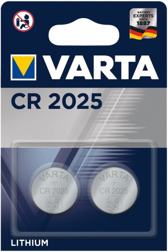 Batterie al litio a bottone VARTA CR2025 3V (2 pezzi)