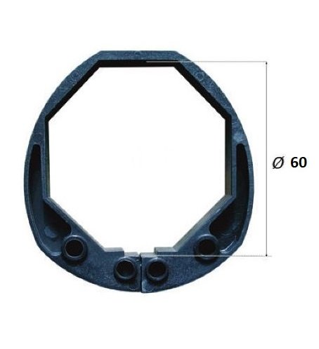 Anello adattatore ottagonale per rullo tapparella ø 60 mm Bolis BO.14.60.AVM