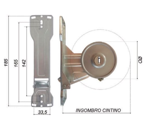 Avvolgitore a semincasso cintino tapparella mm 22 Bolis Lario 1306 - capacità 6 mt
