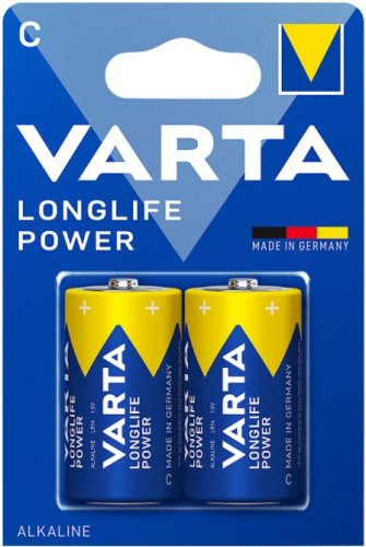 Batterie alkaline VARTA Longlife Power C mezza torcia 1,5V (2 pezzi)