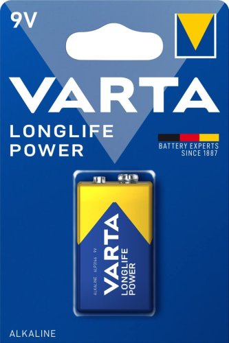 Batteria 9V alkaline VARTA LONGLIFE POWER 4922 Transistor 6LP3146