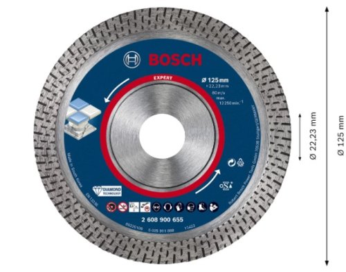 Dischi diamantati Bosch Expert HARDCERAMIC ø 125 mm