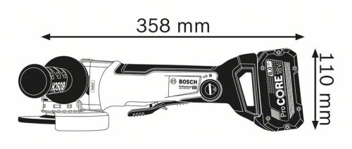 Smerigliatrice angolare Bosch GWX 18V-10 SC (senza batterie)