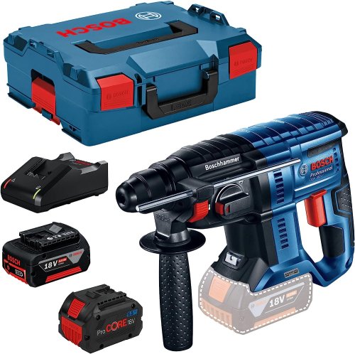 Kit martello perforatore SDS PLUS  + 2 batterie BOSCH GBH 18V-21 (0615990M9P)