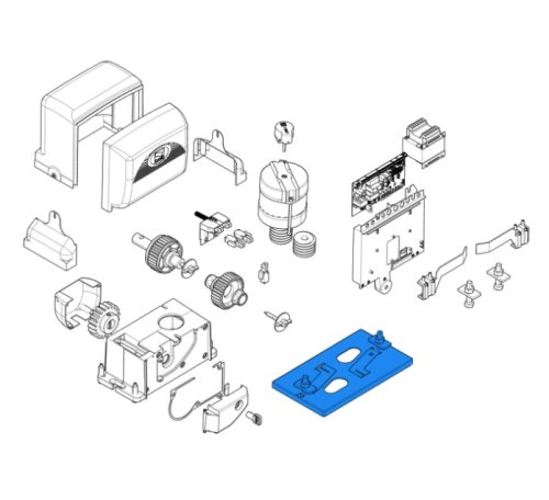 Piastra fissaggio motoriduttore BX-BY CAME 119RIY006