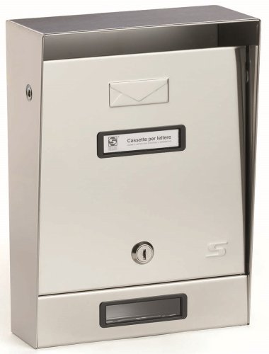 Cassetta postale acciaio inox satinato Silmec 10-002 con tetto fisso