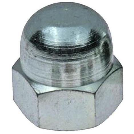 Dado cieco esagonale UNI 5721 DIN 1587 zincato bianco  - ø mm 5