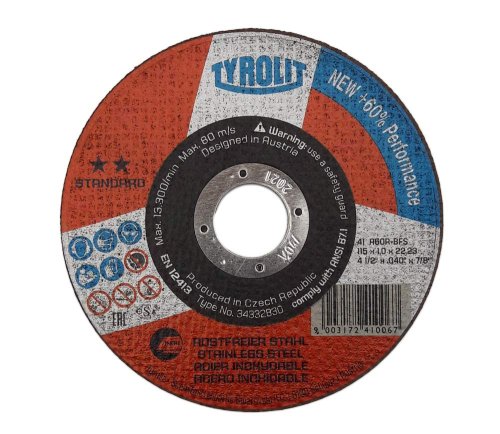 Disco TYROLIT +60 Standard taglio metalli ø 115x1,6x22,2