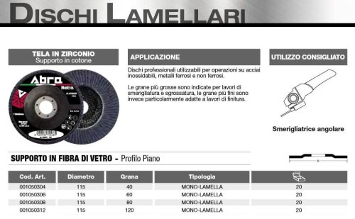 Disco lamellare ABRA BETA Platinum Line ø 115 mm - G 60