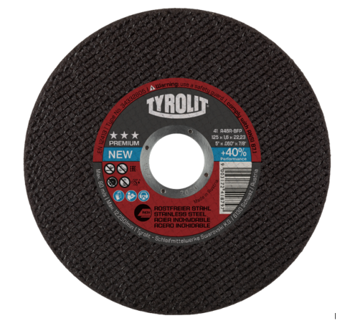 Disco Tyrolit Premium New taglio metalli ø mm 125x0,75x22,2