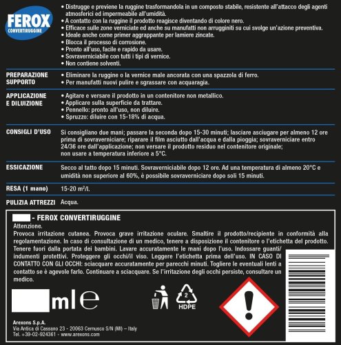 Ferox trattamento antiruggine barattolo 375 ml