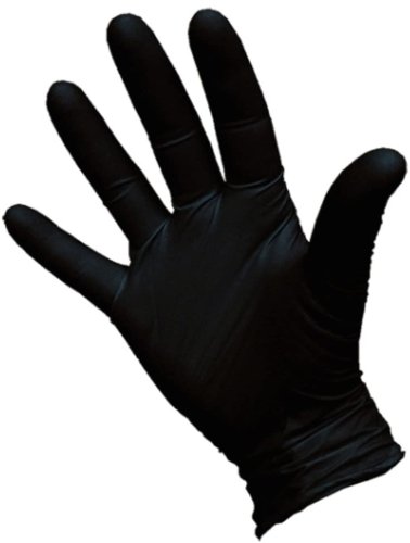 Guanti Arexons nitrile spessorato nero ambidestri (50 pezzi)   - taglia 9