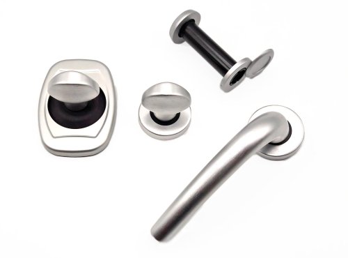 Kit maniglia interna Milena porta blindata Metalnova - colore allum.argento