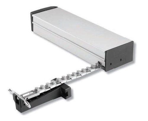 Attuatore elettrico lineare a catena 24V Mingardi MICRO 02 corsa mm 250/365 - - argento