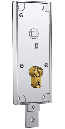 Serratura per porte basculanti a cilindro europeo PREFER 6564.0810.0200