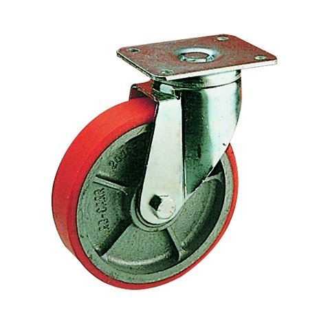 Ruote in ghisa rivestimento poliuretanico Rocarr 700 piastra girevole - ø mm 80