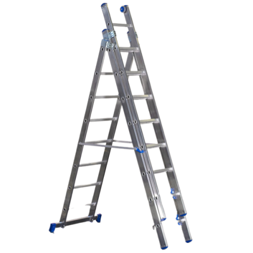 Scala in alluminio Marchetti Azzurra 3 tronchi - mt 2,5 - 8 pioli