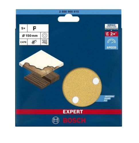 Set 5 dischi abrasivi ø 150 mm C470 grana 60 Bosch Expert 2608900814