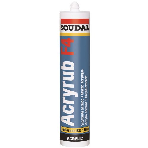 Soudal Acryrub F4 sigillante acrilico bianco verniciabile 310ml