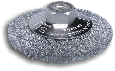 Spazzole coniche in acciaio per smerigliatrice foro M14 - ø mm 90