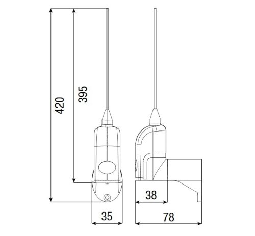 Antenna per faro lampeggiante KLED Came TOP-A433N 