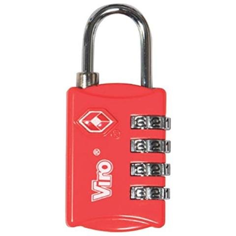 Lucchetto combinazione TSA USA Viro 424 Rosso